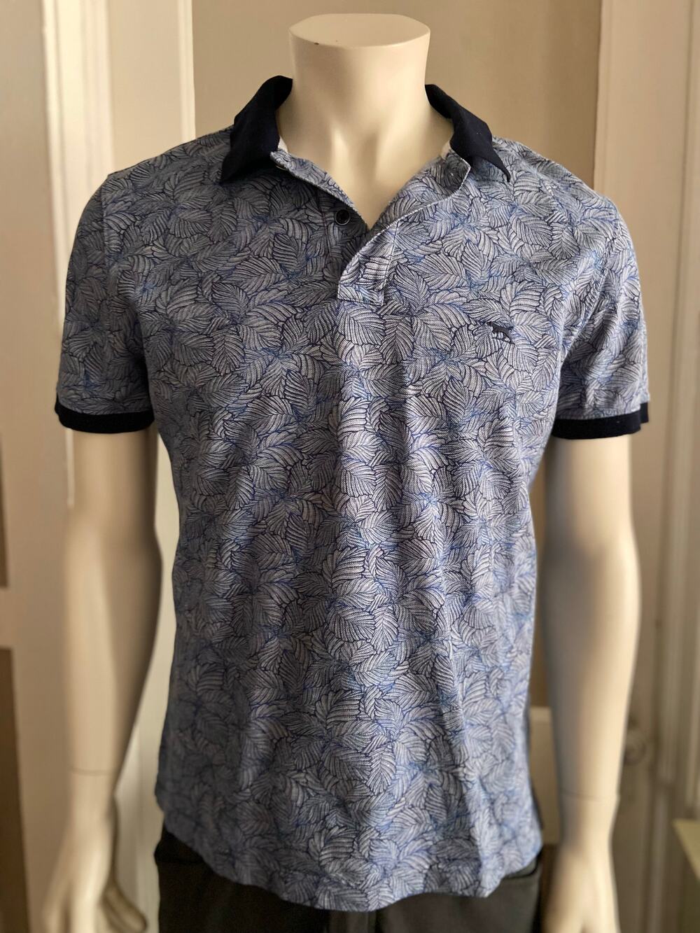 RODD & GUNN Sports Fit Blue Floral Polo sz M